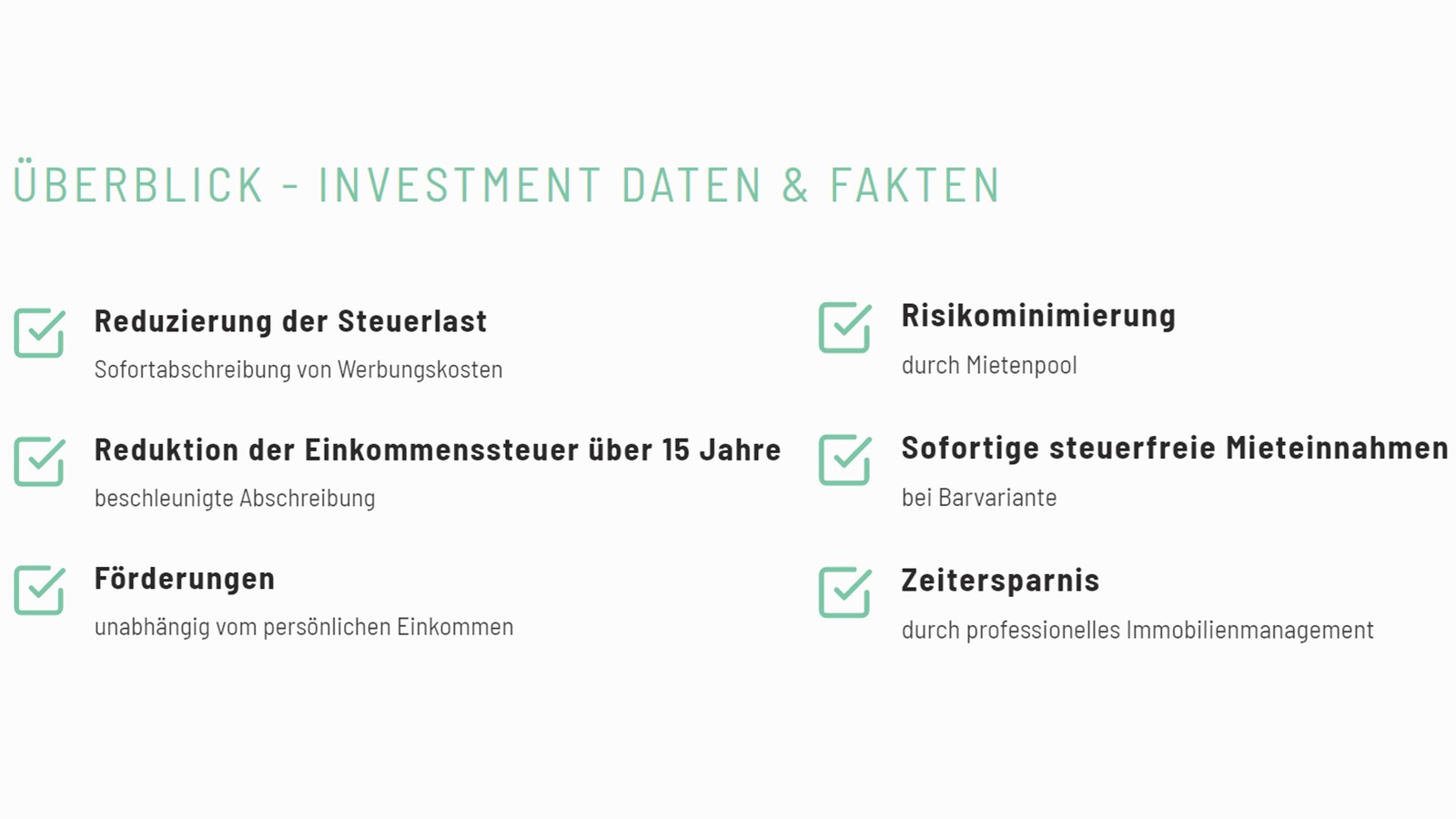 © Valuita GmbH UEBERBLICK - INVESTMENT DATEN & FAKTEN Haus E